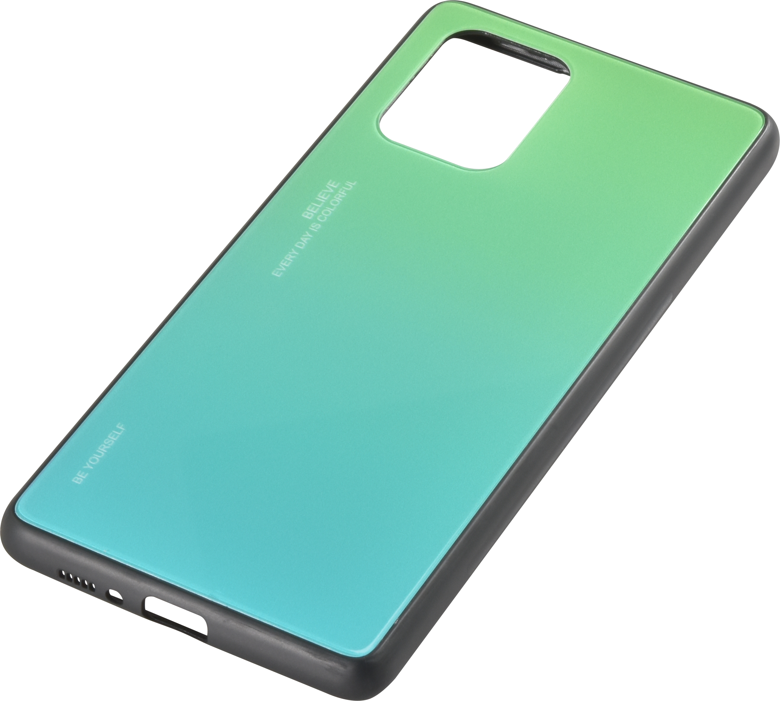 Силиконовый чехол Glassy для Samsung Galaxy S10 Lite светло-зеленый вставка  стекло - Москва