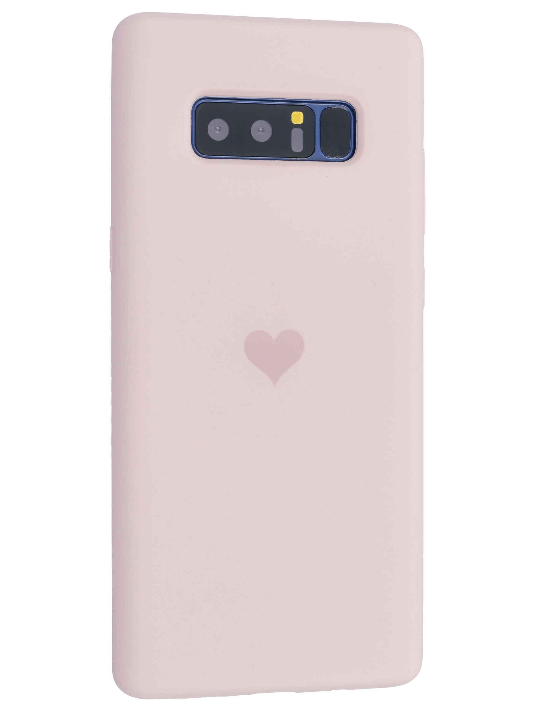 Силиконовый чехол Silicone Hearts для Samsung Galaxy Note 8 N950  песочно-розовый - Москва